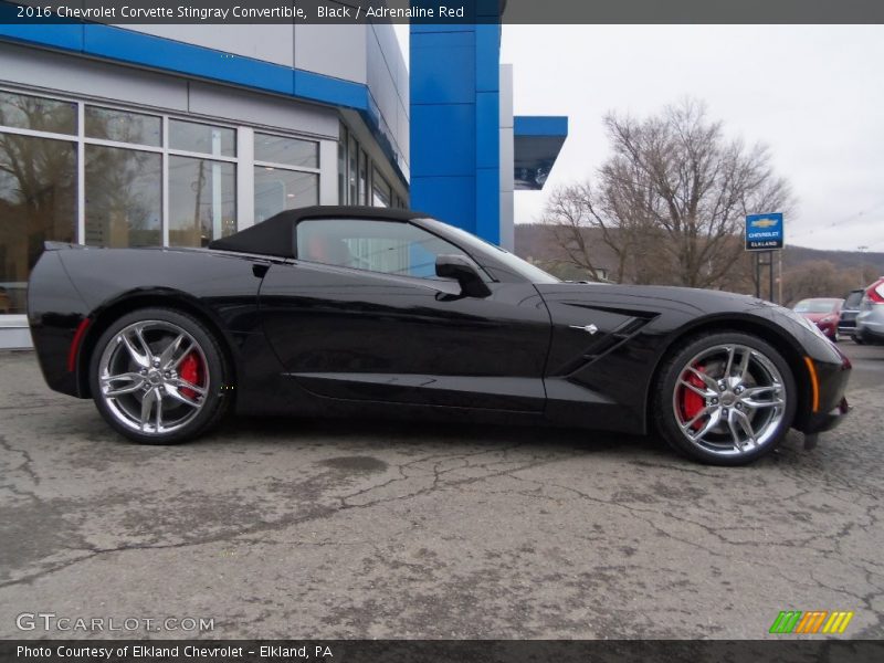 Black / Adrenaline Red 2016 Chevrolet Corvette Stingray Convertible