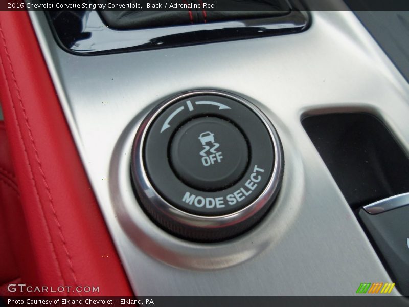 Controls of 2016 Corvette Stingray Convertible