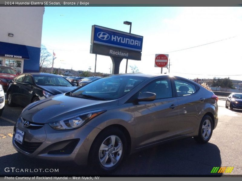 Bronze / Beige 2014 Hyundai Elantra SE Sedan