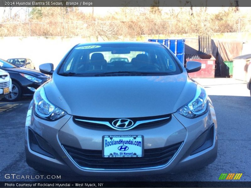 Bronze / Beige 2014 Hyundai Elantra SE Sedan