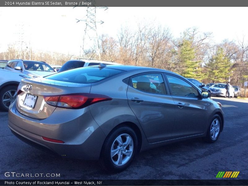 Bronze / Beige 2014 Hyundai Elantra SE Sedan