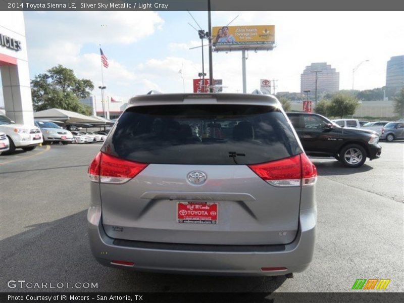 Silver Sky Metallic / Light Gray 2014 Toyota Sienna LE