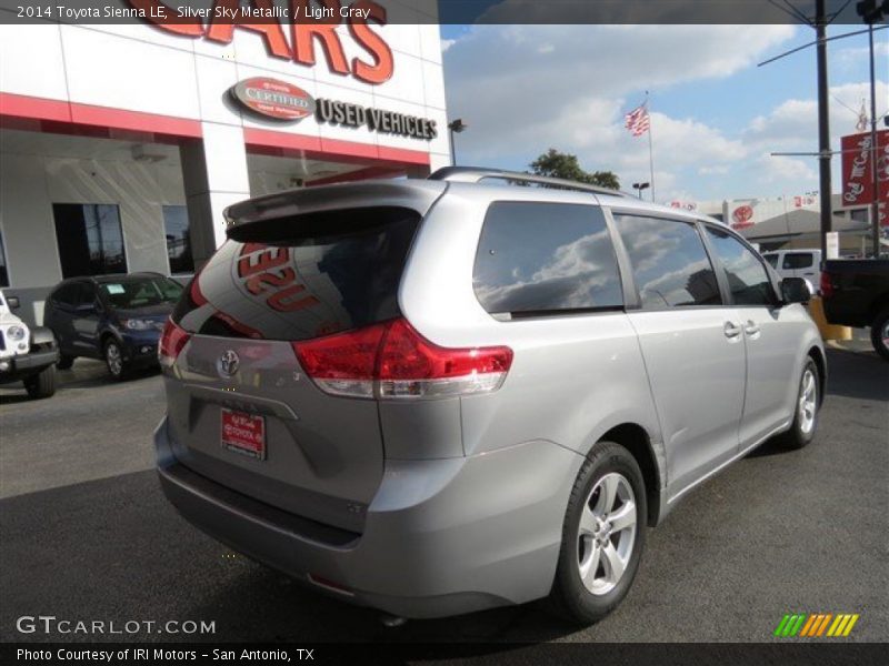 Silver Sky Metallic / Light Gray 2014 Toyota Sienna LE