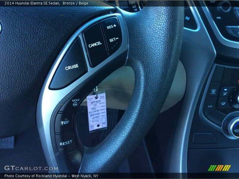 Bronze / Beige 2014 Hyundai Elantra SE Sedan