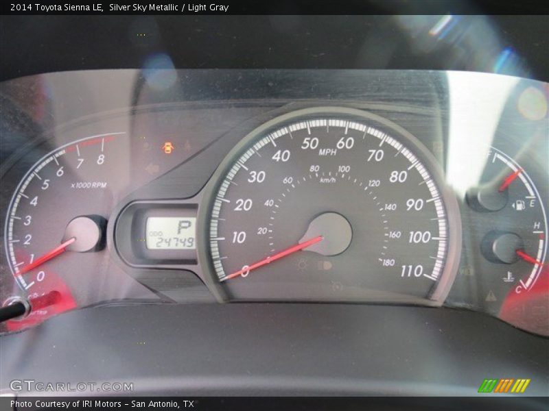 Silver Sky Metallic / Light Gray 2014 Toyota Sienna LE