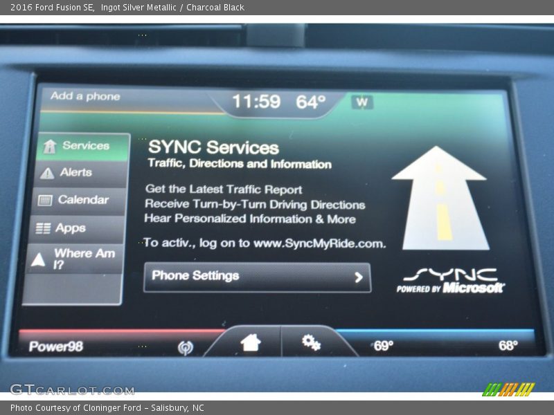 Ingot Silver Metallic / Charcoal Black 2016 Ford Fusion SE