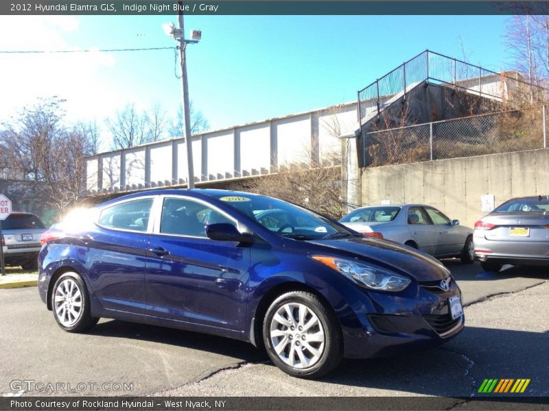 Indigo Night Blue / Gray 2012 Hyundai Elantra GLS