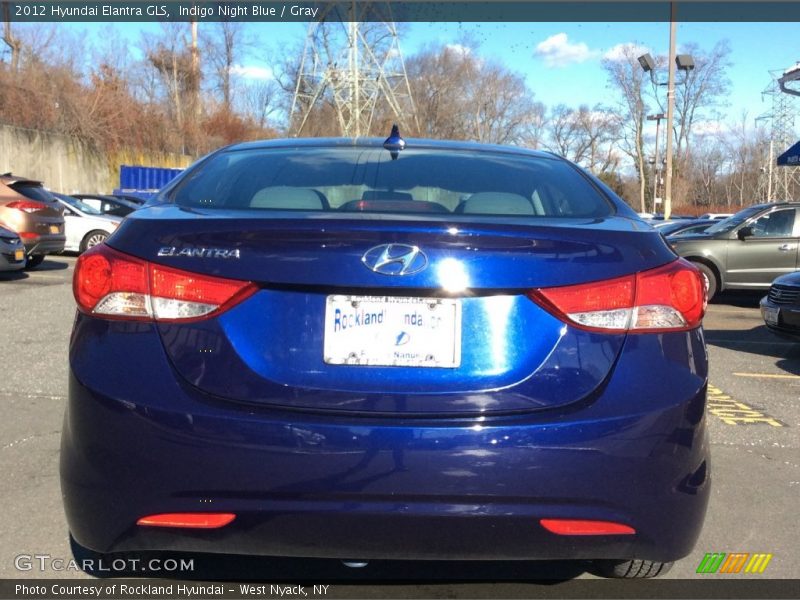 Indigo Night Blue / Gray 2012 Hyundai Elantra GLS