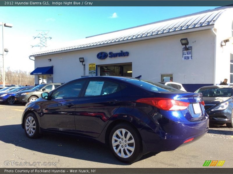 Indigo Night Blue / Gray 2012 Hyundai Elantra GLS