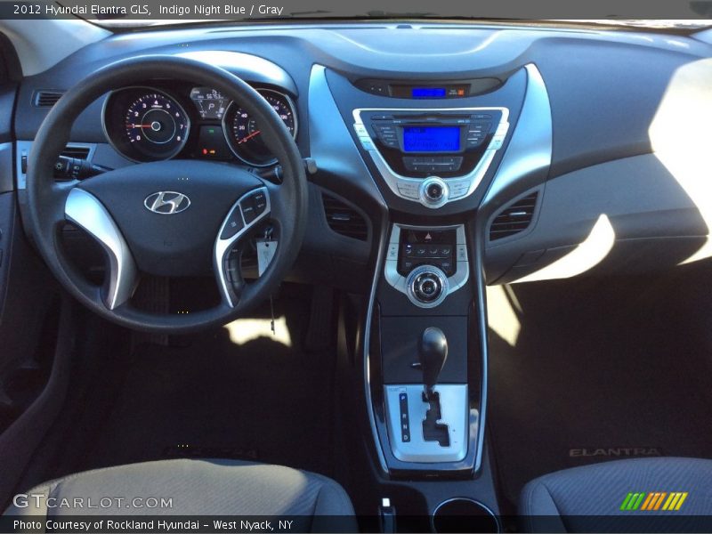 Indigo Night Blue / Gray 2012 Hyundai Elantra GLS