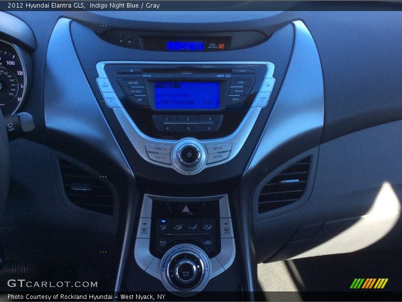 Indigo Night Blue / Gray 2012 Hyundai Elantra GLS