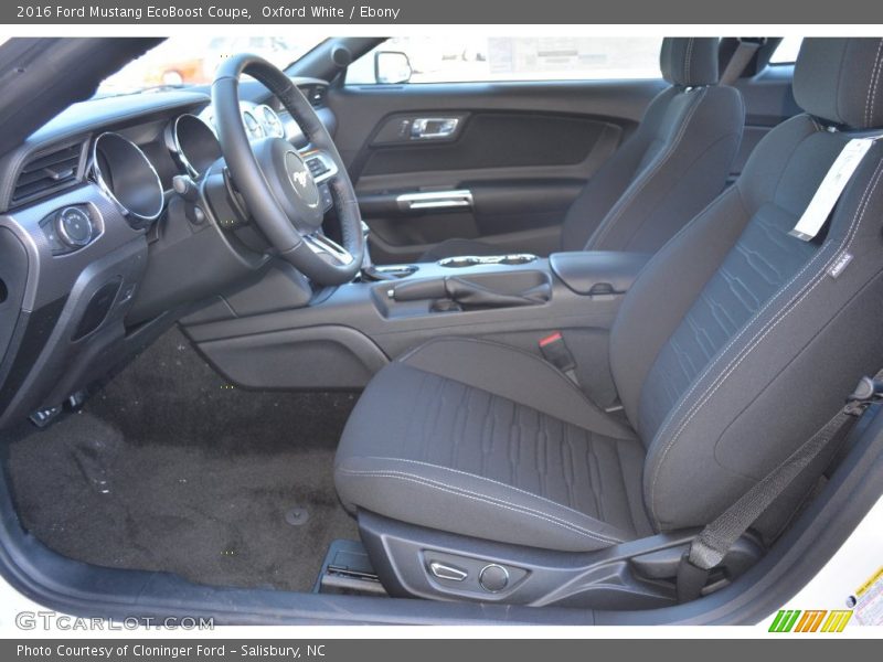 Oxford White / Ebony 2016 Ford Mustang EcoBoost Coupe