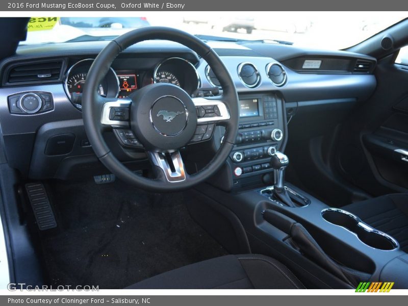 Oxford White / Ebony 2016 Ford Mustang EcoBoost Coupe