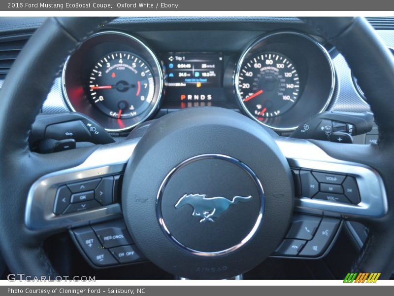 Oxford White / Ebony 2016 Ford Mustang EcoBoost Coupe