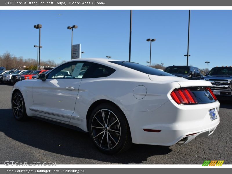 Oxford White / Ebony 2016 Ford Mustang EcoBoost Coupe