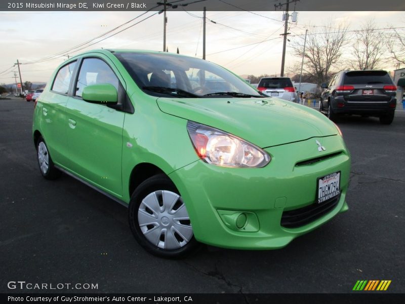 Kiwi Green / Black 2015 Mitsubishi Mirage DE