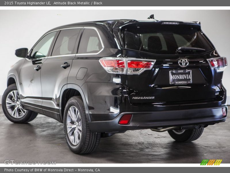 Attitude Black Metallic / Black 2015 Toyota Highlander LE