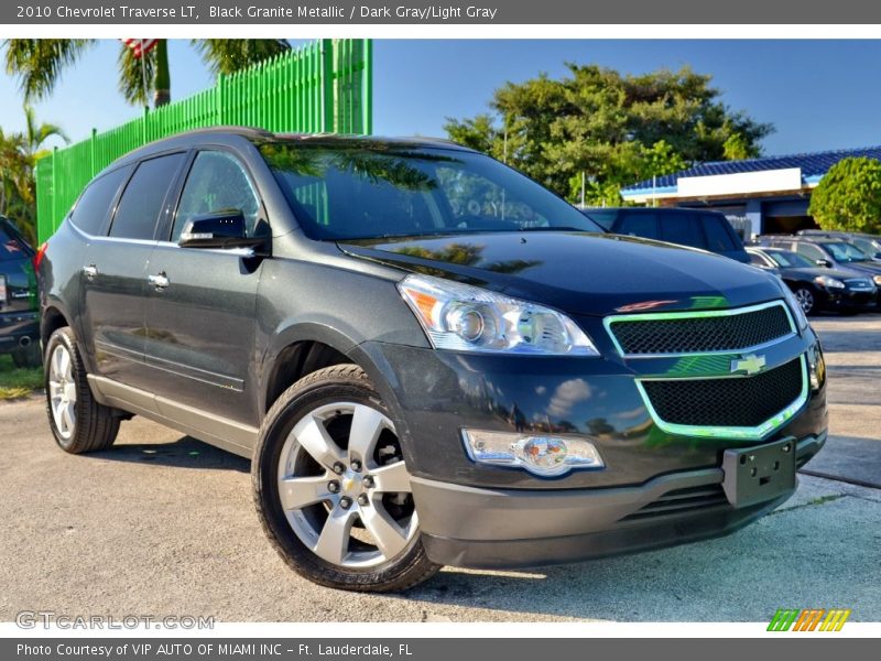 Black Granite Metallic / Dark Gray/Light Gray 2010 Chevrolet Traverse LT