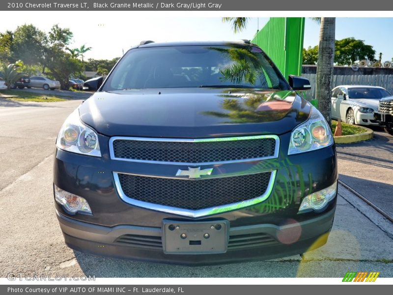 Black Granite Metallic / Dark Gray/Light Gray 2010 Chevrolet Traverse LT