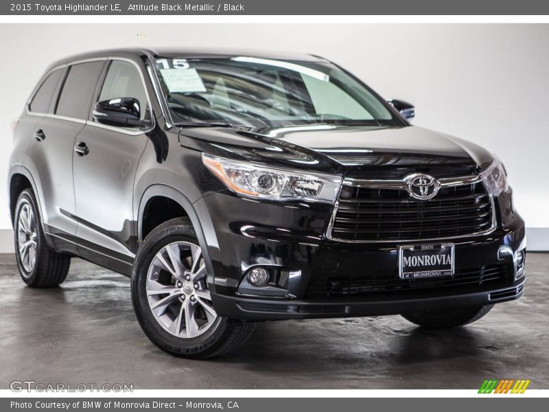 Attitude Black Metallic / Black 2015 Toyota Highlander LE