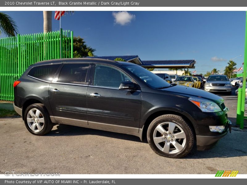 Black Granite Metallic / Dark Gray/Light Gray 2010 Chevrolet Traverse LT
