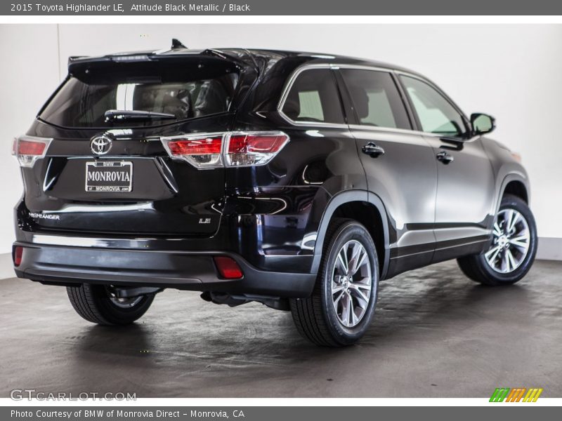 Attitude Black Metallic / Black 2015 Toyota Highlander LE