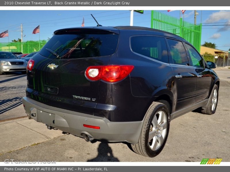 Black Granite Metallic / Dark Gray/Light Gray 2010 Chevrolet Traverse LT