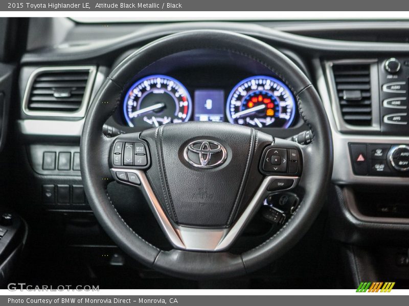 Attitude Black Metallic / Black 2015 Toyota Highlander LE