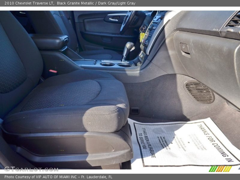 Black Granite Metallic / Dark Gray/Light Gray 2010 Chevrolet Traverse LT