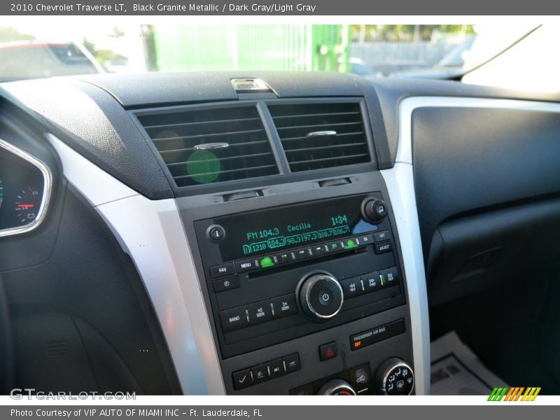 Black Granite Metallic / Dark Gray/Light Gray 2010 Chevrolet Traverse LT