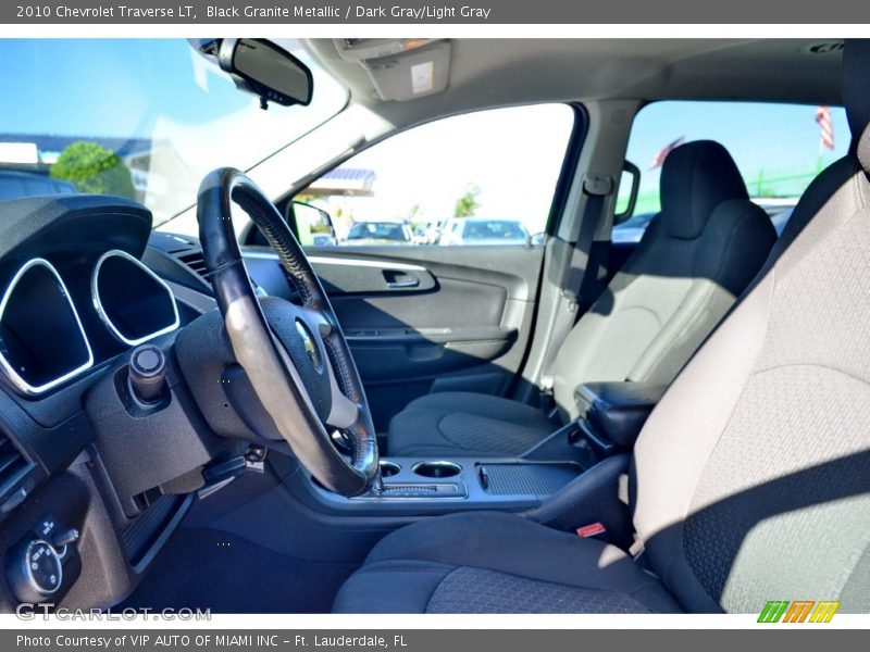 Black Granite Metallic / Dark Gray/Light Gray 2010 Chevrolet Traverse LT