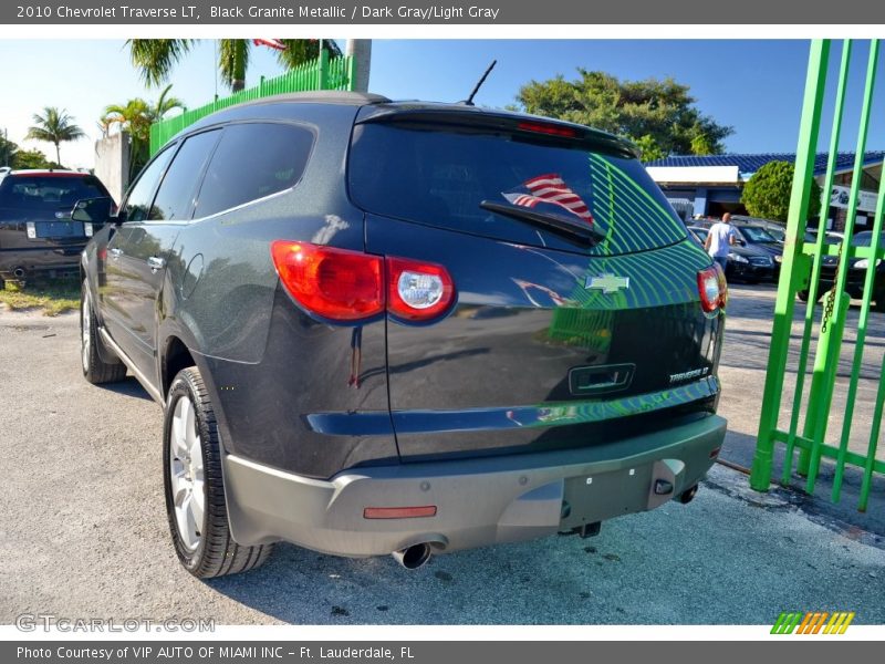 Black Granite Metallic / Dark Gray/Light Gray 2010 Chevrolet Traverse LT