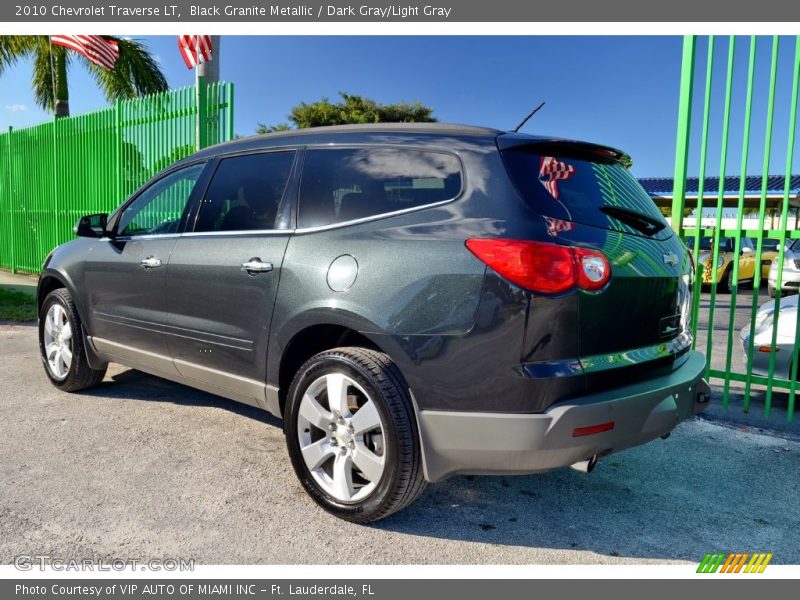 Black Granite Metallic / Dark Gray/Light Gray 2010 Chevrolet Traverse LT