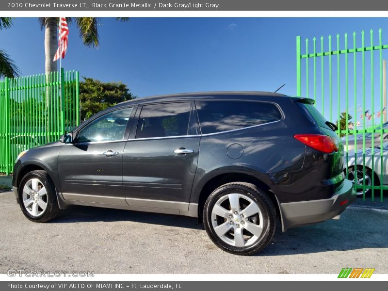 Black Granite Metallic / Dark Gray/Light Gray 2010 Chevrolet Traverse LT