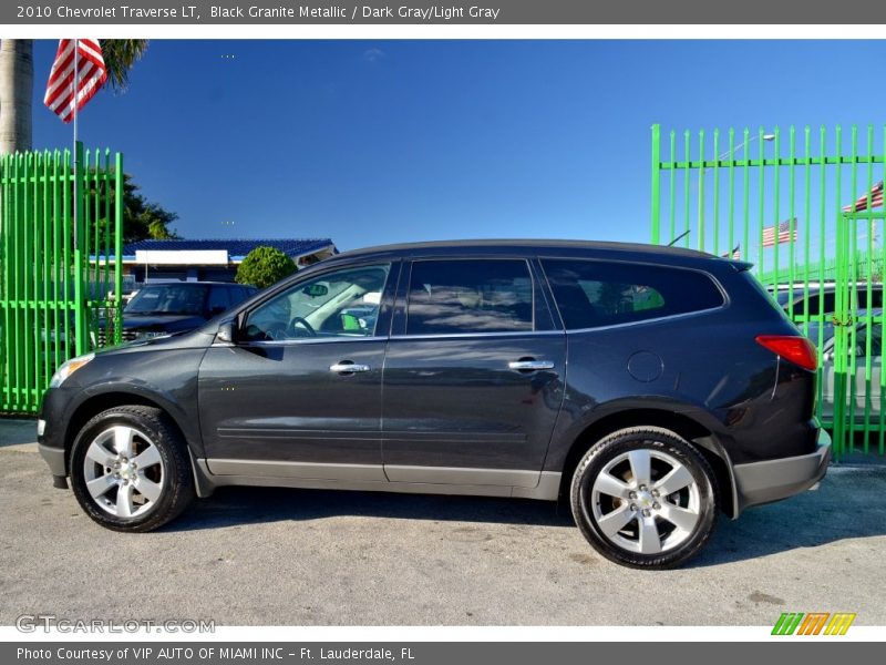 Black Granite Metallic / Dark Gray/Light Gray 2010 Chevrolet Traverse LT