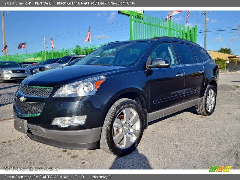 Black Granite Metallic / Dark Gray/Light Gray 2010 Chevrolet Traverse LT