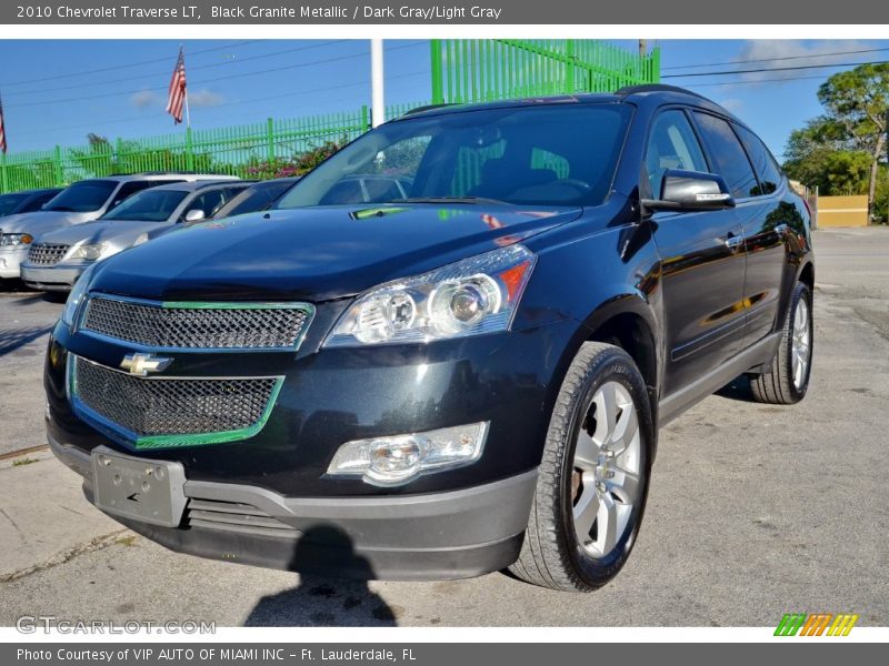Black Granite Metallic / Dark Gray/Light Gray 2010 Chevrolet Traverse LT