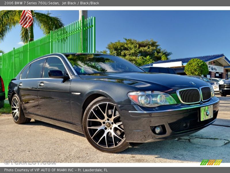 Jet Black / Black/Black 2006 BMW 7 Series 760Li Sedan