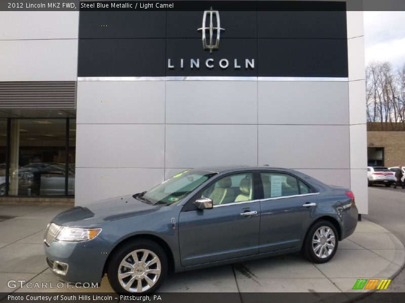 Steel Blue Metallic / Light Camel 2012 Lincoln MKZ FWD