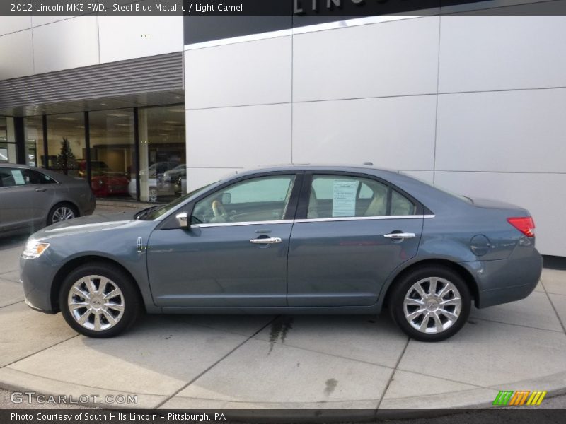 Steel Blue Metallic / Light Camel 2012 Lincoln MKZ FWD