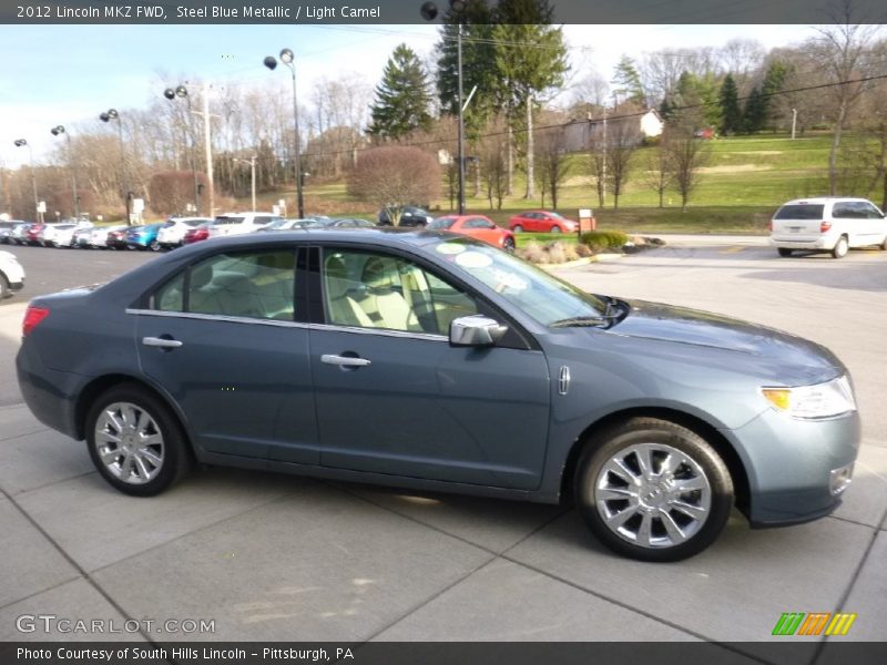 Steel Blue Metallic / Light Camel 2012 Lincoln MKZ FWD