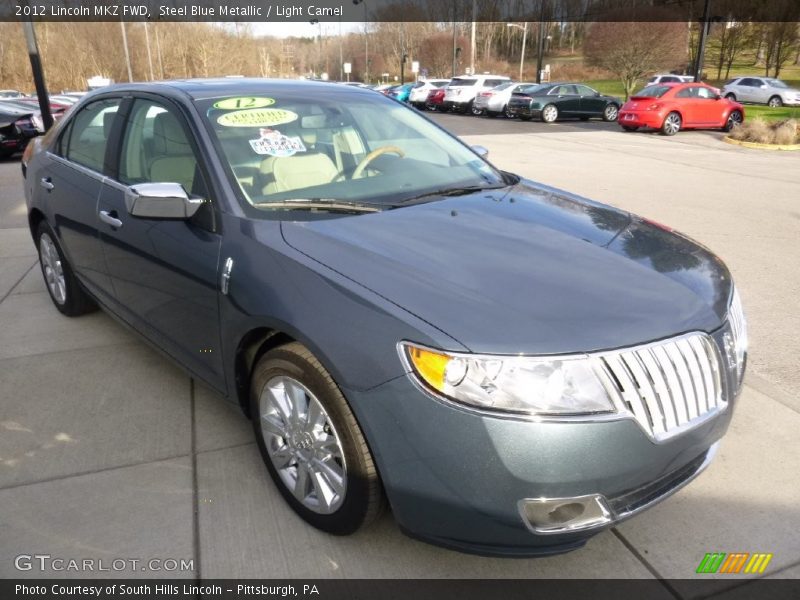 Steel Blue Metallic / Light Camel 2012 Lincoln MKZ FWD