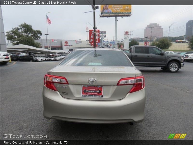 Classic Silver Metallic / Ash 2013 Toyota Camry LE