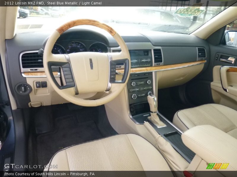 Steel Blue Metallic / Light Camel 2012 Lincoln MKZ FWD