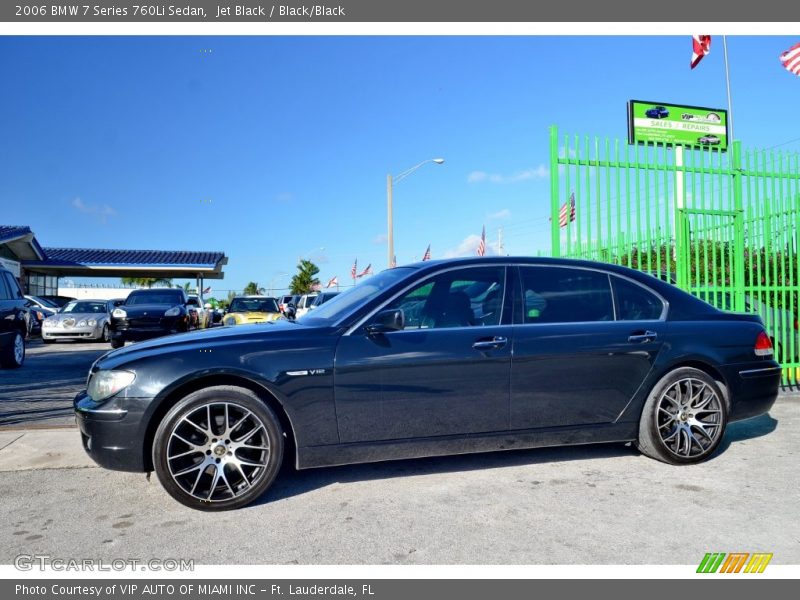 Jet Black / Black/Black 2006 BMW 7 Series 760Li Sedan