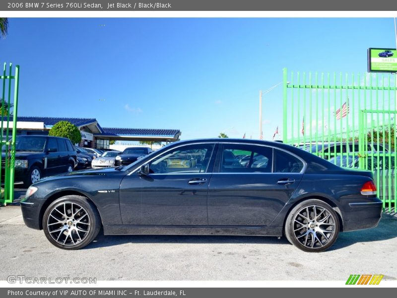 Jet Black / Black/Black 2006 BMW 7 Series 760Li Sedan