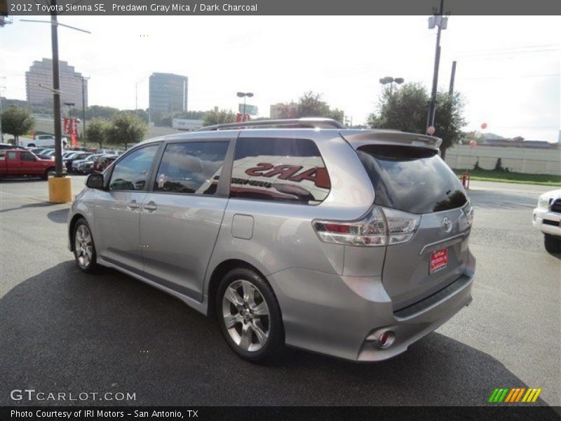Predawn Gray Mica / Dark Charcoal 2012 Toyota Sienna SE