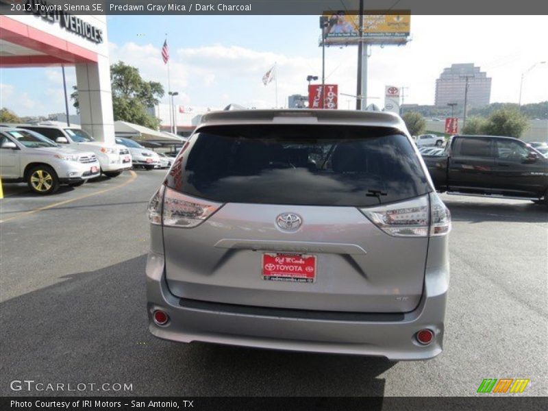 Predawn Gray Mica / Dark Charcoal 2012 Toyota Sienna SE