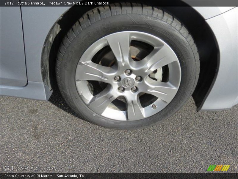 Predawn Gray Mica / Dark Charcoal 2012 Toyota Sienna SE