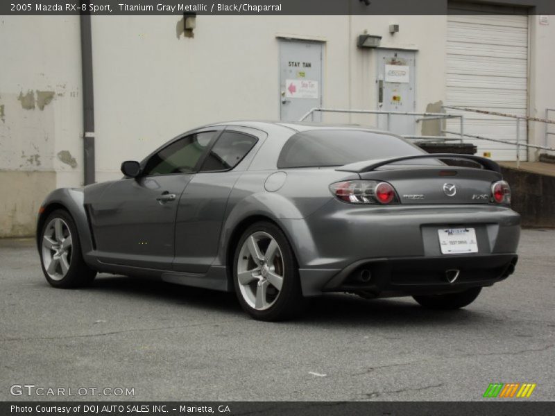 Titanium Gray Metallic / Black/Chaparral 2005 Mazda RX-8 Sport